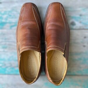 Sandro Moscolini Loafers Men's 11.5D Shoes Cognac Tan Leather Casual Dress 17307